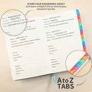Password Keeper Book with Alphabetical Tabs for Seniors, Notebook Internet Website Address Log in Detail,B