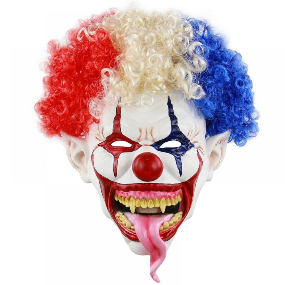 Horrific Demon Adult Scary Clown Props Devil Flame Zombie Mask Halloween Masks