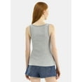 thumbnail image 3 of No Boundaries Lace Cotton Henley Tank, Women's, 3 of 5