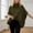Green-01, variant on Womens Sweaters Solid Color Turtleneck Long Sleeve Cape Shawl Style Knit Outerwear Loose Warm Elegant Fashion Top Green One Size