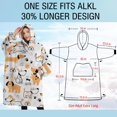 thumbnail image 4 of Oversized Wearable Blanket Hoodie,Cute Akita Dog Beagle Bulldog Rottweiler Dachshund Sherpa Blanket Hoodie with Super Pockets,Super Warm Fuzzy Pullover for Women & Men, 4 of 6