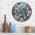 thumbnail image 3 of Yayeee Wall Clock Battery Operated 11.9" Silent Quartz Non-Ticking for Living Room Decor, Sea Plants Pattern, 3 of 8