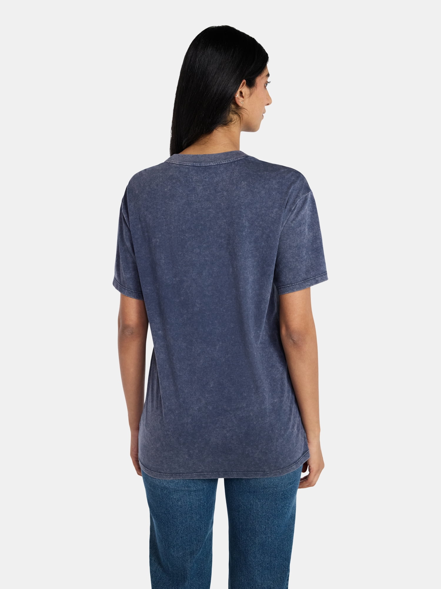 Alice in Wonderland Women's Washed Graphic Tee with Short Sleeves, Sizes XXS-XXL
