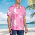 thumbnail image 3 of Pofeuu Breast Cancer Awareness (3) Print Hawaiian Shirt for Men Sleeves Casual Button Down Summer Beach Dress Shirts T-Shirts,3X-Large, 3 of 7