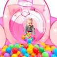 thumbnail image 2 of Wilwolfer 3pc Pink Kids Play Tent Ball Pit for Toddlers Girls with Baby Tunnel Pop up Princess Toys Indoor Outdoor, 2 of 7