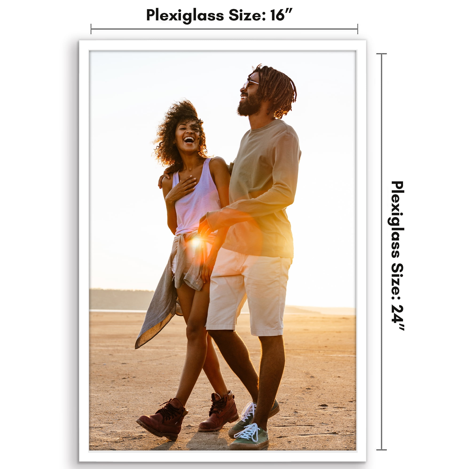 Americanflat 16" x 24" Poster Frame - Perfect for Photos and Artwork - White