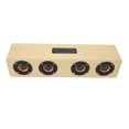 thumbnail image 2 of Altavoz Bluetooth de madera estéreo manos libres llamadas altavoz inalámbrico de escritorio de graves pesados ​​para teléfono móvil ordenador grano de madera amarillo, 2 of 10