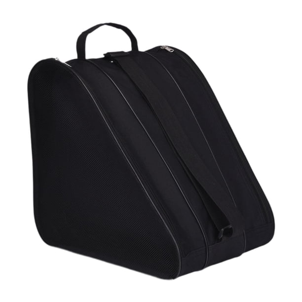 Bolso portátil para guardar patines y patines de hielo, apto para todas las edades. negro