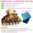 thumbnail image 3 of Amerteer 2PCS Medium Hair Claw Clips Tortoise Shell French Design Celluloid Hair Clamps Non Slip Grip Jaw Clips for Women, 3 of 7