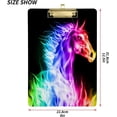 thumbnail image 2 of FMSHPON Colorful Fire Horse Clipboard Hardboard Wood Nursing Clip Board and Pull for Standard A4 Letter 13x9 inches, 2 of 7