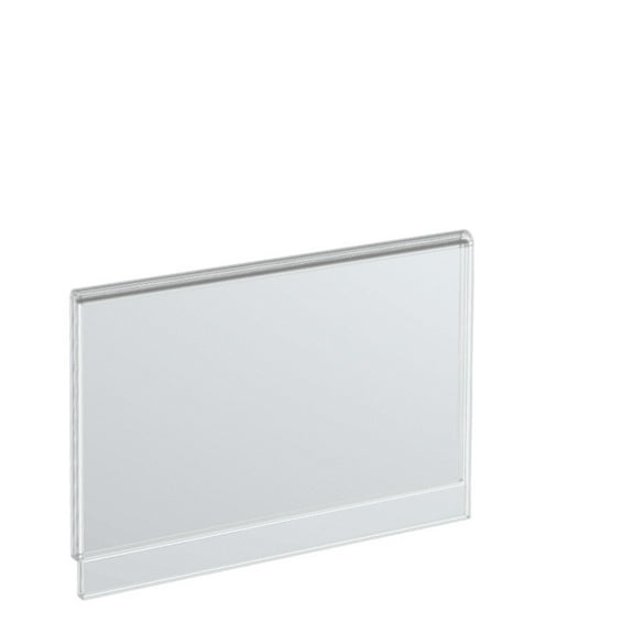 Clear Acrylic Header Sign Holder for T-Sign Holder- Insert Your Own Graphic 5"W x 3"H