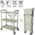 thumbnail image 5 of Olympia Tools 89-355 Pack N Roll Collapsible Service Cart, XL, 300LB Capacity, 3-Tiered, Gray, 5 of 8