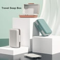 thumbnail image 6 of Portable Soap Dish with Lid - Draining Soap Holder for Travel, Camping, Shower, and Bathroom, 2-Pack, 1Grayish White, 1Orange, 6 of 8