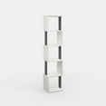 thumbnail image 5 of Ada Home Decor 5 Shelf Bookcase Multiple Tier Open Corner Shelf Modern Book Shelves, Ancient White, 5 of 7