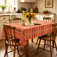 thumbnail image 7 of Yastouay Buffalo Plaid Table Cloth Fall Rectangle Tablecloth Orange Table Cover for Dinner Autumn Decor,55x55 Inch, 7 of 7