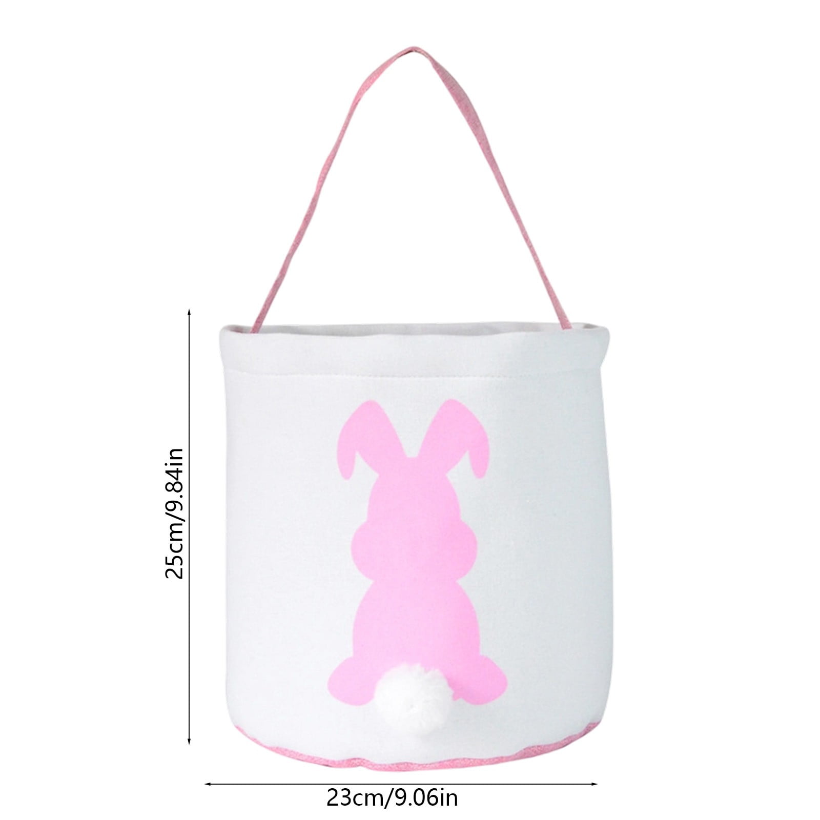 Lunxisen 2 Pcs Easter Decor Rabbits Tassel Bag Easter Egg Storage Tote for Holiday Party Gift Basket Organizer