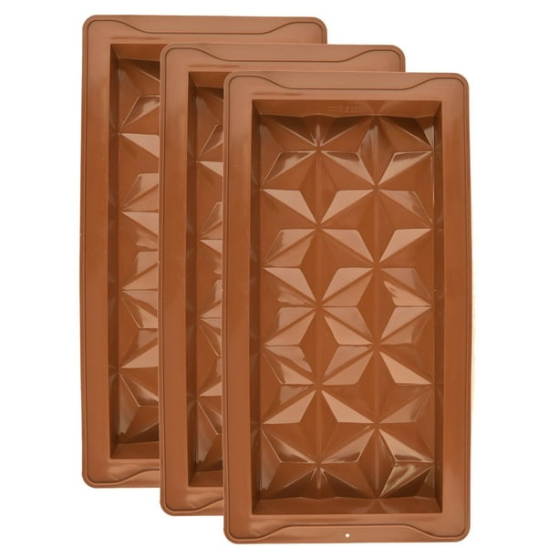 Fiudx Moldes de Silicona para Chocolate, Moldes Versátiles para Barras de Chocolate, Moldes Antiadherentes para Chocolate Profundo, Fáciles de Desmoldar y Limpiar, Ideales para Postres Navideños o Re