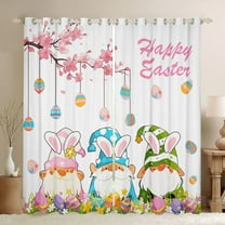 Manfei Kawaii Gnome Curtains Pack of 2 (42x84 Each),Colorful Dinosaur Eggs Curtains Blackout,Watercolor Flower Floral Bedroom Curtains For Teens,Super Cozy Room Decor