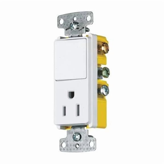 Bryant Combination Device, Switch/Receptacle, 15A RCD108W