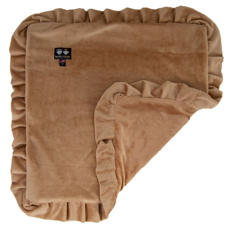 Bessie and Barnie Divine Caramel Luxury Ultra Plush Faux Fur Pet/ Dog Reversible Blanket (Multiple Sizes)