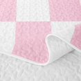 thumbnail image 5 of Homewish Casual Checkerboard Quilt Full for Girls, Vintage Plaid Full Bedspread Sets, Blush Pink, 5 of 7