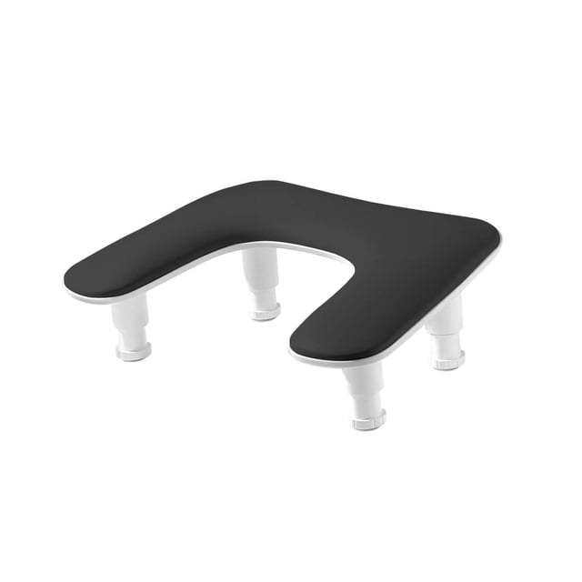 Reposabrazos en forma de U de cuero de PU, cojín desmontable para el hogar, soporte de mano profesional negro