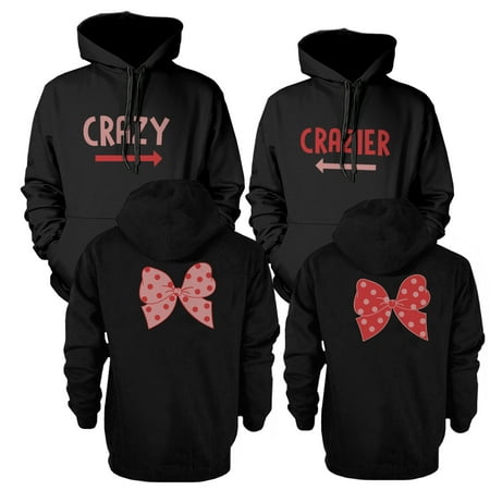 Funny Crazy and Crazier BFF Matching Best Friend Hoodies Front Back (Best Front Page Design)