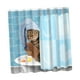 thumbnail image 4 of Cortina de de surtida cuadrada de 1,8 m Tela impermeable Lindo gato Gloria Cortina de ducha, 4 of 4