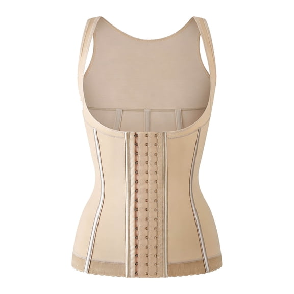 LYEAA Waist Trainer Corset for Women Wide Straps Overbust Steel Boned Bustier Push up Back Support Sport Bodyshaper