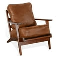 thumbnail image 1 of Pemberly Row Fauteuil d'Appoint en Acajou avec Coussins, Couleur Chocolat Foncé, 1 of 2