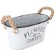 thumbnail image 4 of Maceta de hierro simple, 1 pieza, creativa, para decorar el hogar, color gris claro, 4 of 5
