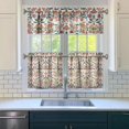thumbnail image 3 of Rustic Blooming Curtains 24 Inch - 3 Panel Bohemian Country Farmhouse Set with Vintage Floral Print, Rod Pocket Kitchen, 3 of 6