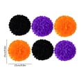thumbnail image 2 of MYUNNIL Halloween Tissue Pom Poms, 6 Pcs Black Orange Purple Hanging Paper Flowers Ball Decorations, 10 Inch Lightweight Halloween Ceiling Ornaments for Wall Window Holiday Party Decor, 2 of 7