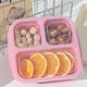thumbnail image 4 of Lonchera Bento HWRETIE con 3 compartimentos,contenedor de bocadillos de paja de trigo,lonchera reutilizable para niños y adultos, 4 of 6