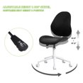 thumbnail image 5 of Geniqua Black Office Chair Ergonomic Computer Task Desk Fabric Mid Back Foam Seat Swivel Casters, 5 of 8