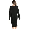 thumbnail image 3 of Just Love Women's Elegant Long Sleeve Nightgown: Comfortable Sleepwear for a Relaxing Night's Rest (Black - I Heart Sleep, 5X), 3 of 3