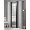 thumbnail image 4 of Black Grey White Sheer Curtains 108 Inch Length 2 Panels Set for Living Room/Bedroom, Farmhouse Ombre Color Modern Simple Curtain Sheers Drapes Rod Pocket Curtains Window Treatment Set 52''x108''x2, 4 of 7