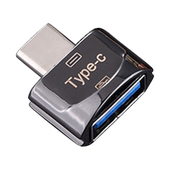 Lector de tarjetas Inteprter mini cámara USB 3,1 alta velocidad adaptador OTG Tipo c Negro