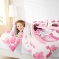 thumbnail image 4 of Homewish Cartoon Animal Axolotl Full Size Comforter Sets,Cherry Blossom Bedding Comforter Set,Pink Cute Salamander Bedding Sets,For Teens,Microfiber Bedroom Decor Reversible,3pcs, 4 of 8