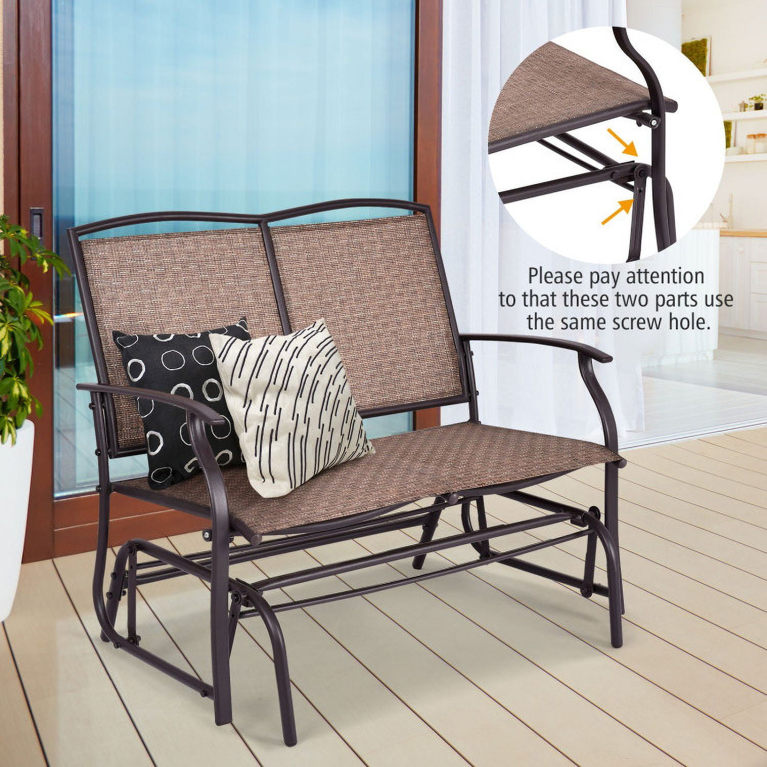 Aimee Lii Outdoor Double Rattan Patio Furniture, Porch, Backyard, Sturdy, Brown Aimee Lii Outdoor Double Rattan Patio Furniture, Porch, Backyard, Sturdy, Brown