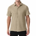 thumbnail image 1 of pstuiky camisetas de hombre, Cárdigan de verano de color liso para hombre, camisa informal holgada de manga corta con bolsillo y solapa de manga corta para hombre. ropa de hombre xxl, 1 of 8