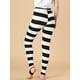 thumbnail image 5 of Leggings Allegra K de yoga de cintura alta estampados rayas blancas negras XS, 5 of 6