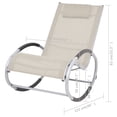 thumbnail image 4 of vidaXL Chaise Berçante d'Extérieur Crème Textilène, 4 of 5