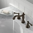 thumbnail image 3 of Delta Faucet Cassidy 2 Handle Widespread Lavatory, Venetian Bronze 3597LF-RBMPU, 3 of 5