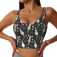 thumbnail image 1 of Balery Christmas cute deer old man Sujetadores deportivos con espalda cruzada para mujer, acolchados, sin costuras, de alto impacto, ideales para yoga, gimnasio, entrenamiento y fitness.-Small, 1 of 8
