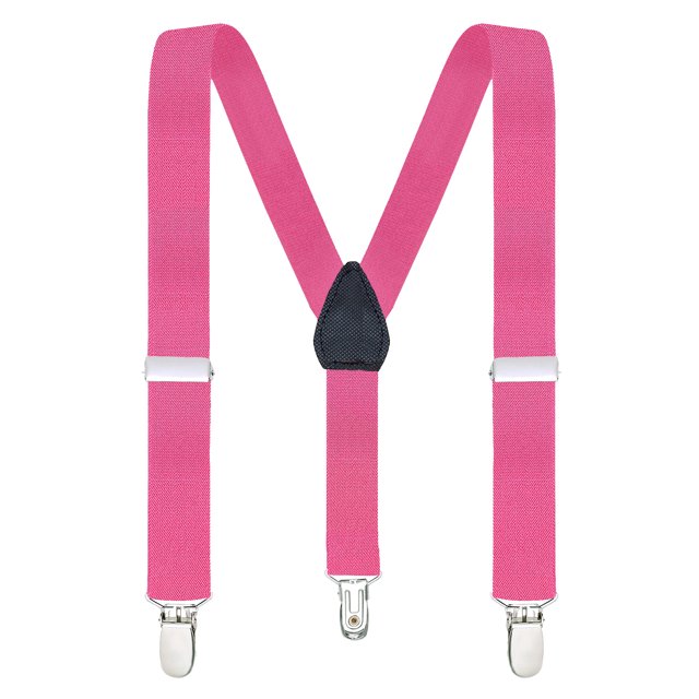 Buyless Fashion Adjustable Suspenders for Kids Toddlers Baby Elastic Solid Color 1 Inch - Y Back Design