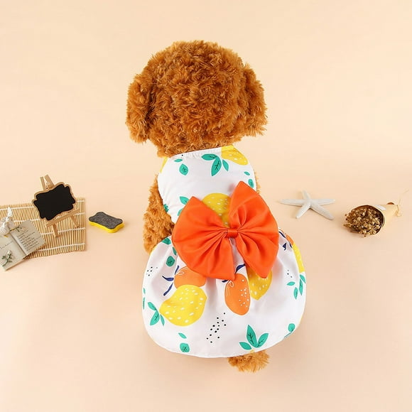 Nuevos Modelos de Primavera y Verano Vestidos para Perros Ropa para Gatos Artículos para Mascotas Vestidos con Lazos de Moño
