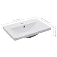 thumbnail image 2 of vidaXL Wash Basin Built-in Sink Vanity Sink Bathroom Basin Bath Sink Ceramic, 2 of 21