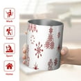 thumbnail image 5 of 12oz Coffee Tumblers White Christmas Tree Pattern Stainless Steel Vacuum Insulated Travel Tumbler Coffee Cups Mug with Lid and Straw with Cleaning Brush for Cold & Hot Drinks, 5 of 5