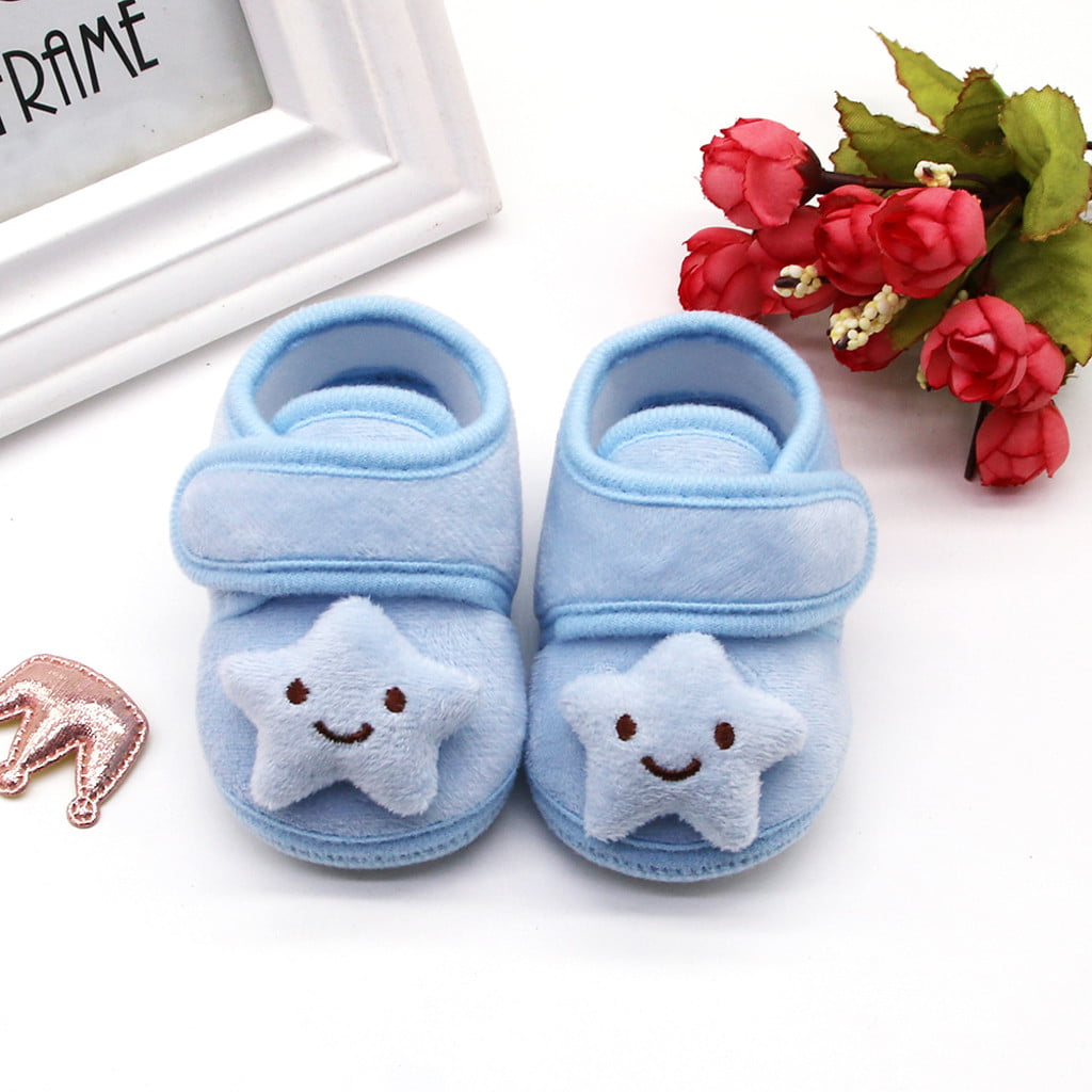Infant Winter Warm Shoes,Jchen Newborn Baby Girls Stars Cloud Winter Boots Soft Sole First Walking Shoes for 0-18 Months